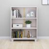 Estantería | Librería | Armario De Libros Hamar Madera Maciza De Pino Blanca 85x35x112 Cm Cfw760869