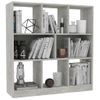 Estantería | Librería | Armario De Libros Contrachapada Gris Hormigón 97,5x29,5x100cm Cfw760924