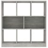 Estantería | Librería | Armario De Libros Contrachapada Gris Hormigón 97,5x29,5x100cm Cfw760924