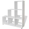 Estantería | Librería | Armario De Libros En Forma De Escalera 107 Cm Blanca Cfw760925