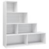 Estantería | Librería | Armario De Libros Madera Contrachapada Blanco Brillante 155x24x160cm Cfw760951