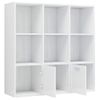 Estantería | Librería | Armario De Libros Madera Contrachapada Blanco Brillante 98x30x98 Cm Cfw760961