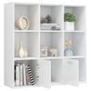 Estantería | Librería | Armario De Libros Madera Contrachapada Blanco Brillante 98x30x98 Cm Cfw760961