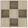 Estantería | Librería | Armario De Libros Madera Contrachapada Color Roble Sonoma 90x30x90 Cm Cfw760987