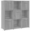 Estantería | Librería | Armario De Libros Madera Contrachapada Gris Sonoma 90x30x90cm Cfw761015