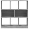 Estantería | Librería | Armario De Libros Madera Contrachapada Gris Sonoma 97,5x29,5x100 Cm Cfw761016