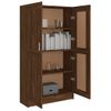 Estantería | Librería | Armario De Libros Madera Contrachapada Marrón Roble 82,5x30,5x150 Cm Cfw761020