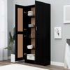 Estantería | Librería | Armario De Libros Madera Contrachapada Negro 82,5x30,5x185,5 Cm Cfw761024