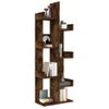 Estantería | Librería | Armario De Libros Madera Contrachapada Roble Ahumado 48x25,5x140 Cm Cfw761030