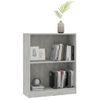 Estantería | Librería | Armario De Libros Madera De Ingeniería Gris Hormigón 60x24x76 Cm Cfw761081