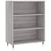 Estantería | Librería | Armario De Libros Madera De Ingeniería Gris Sonoma 69,5x32,5x90 Cm Cfw761100