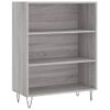 Estantería | Librería | Armario De Libros Madera De Ingeniería Gris Sonoma 69,5x32,5x90 Cm Cfw761105