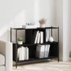 Estantería | Librería | Armario De Libros Madera De Ingeniería Negra 102x28x77,5 Cm Cfw761119