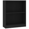 Estantería | Librería | Armario De Libros Madera De Ingeniería Negro 60x24x76 Cm Cfw761124