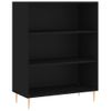 Estantería | Librería | Armario De Libros Madera De Ingeniería Negro 69,5x32,5x90 Cm Cfw761129