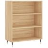 Estantería | Librería | Armario De Libros Madera De Ingeniería Roble Sonoma 69,5x32,5x90 Cm Cfw761176