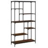 Estantería | Librería | Armario De Libros Madera Ingeniería Acero Roble Marrón 99x35,5x176 Cm Cfw761189