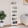 Estantería | Librería | Armario De Libros Madera Maciza De Pino Blanca 50x35x154 Cm Cfw761220