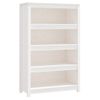 Estantería | Librería | Armario De Libros Madera Maciza De Pino Blanca 80x35x126 Cm Cfw761224