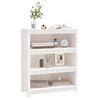 Estantería | Librería | Armario De Libros Madera Maciza De Pino Blanca 80x35x97 Cm Cfw761228