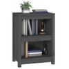 Estantería | Librería | Armario De Libros Madera Maciza De Pino Gris 50x35x68 Cm Cfw761235