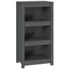 Estantería | Librería | Armario De Libros Madera Maciza De Pino Gris 50x35x97 Cm Cfw761236