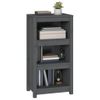 Estantería | Librería | Armario De Libros Madera Maciza De Pino Gris 50x35x97 Cm Cfw761236