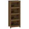 Estantería | Librería | Armario De Libros Madera Maciza De Pino Marrón Miel 50 X 35 X 125,5 Cm Cfw761244