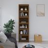 Estantería | Librería | Armario De Libros Madera Maciza De Pino Marrón Miel 50x35x183 Cm Cfw761246