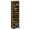 Estantería | Librería | Armario De Libros Madera Maciza De Pino Marrón Miel 50x35x183 Cm Cfw761246