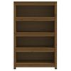 Estantería | Librería | Armario De Libros Madera Maciza De Pino Marrón Miel 80x35x126 Cm Cfw761250