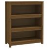 Estantería | Librería | Armario De Libros Madera Maciza De Pino Marrón Miel 80x35x97 Cm Cfw761254