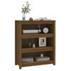 Estantería | Librería | Armario De Libros Madera Maciza De Pino Marrón Miel 80x35x97 Cm Cfw761254