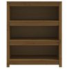 Estantería | Librería | Armario De Libros Madera Maciza De Pino Marrón Miel 80x35x97 Cm Cfw761254