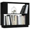 Estantería | Librería | Armario De Libros/divisor De Espacios Madera De Pino Negro 80x25x70 Cm Cfw761495