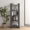 Estantería | Librería | Armario De Libros/divisor De Espacios Madera Maciza Gris 60x35x160 Cm Cfw761498