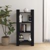 Estantería | Librería | Armario De Libros/divisor De Espacios Madera Maciza Negro 60x35x125 Cm Cfw761500