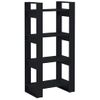 Estantería | Librería | Armario De Libros/divisor De Espacios Madera Maciza Negro 60x35x125 Cm Cfw761500