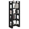 Estantería | Librería | Armario De Libros/divisor De Espacios Madera Maciza Negro 60x35x160 Cm Cfw761501