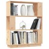 Estantería | Librería | Armario De Libros/divisor De Espacios Madera Maciza Pino 80x25x101 Cm Cfw761520