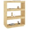 Estantería | Librería | Armario De Libros/divisor De Espacios Madera Maciza Pino 80x35x103 Cm Cfw761524