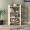 Estantería | Librería | Armario De Libros/divisor De Espacios Madera Maciza Pino 80x35x125 Cm Cfw761525