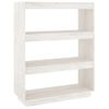 Estantería | Librería | Armario De Libros/divisor De Espacios Madera Pino Blanco 80x35x103 Cm Cfw761558