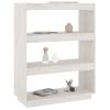 Estantería | Librería | Armario De Libros/divisor De Espacios Madera Pino Blanco 80x35x103 Cm Cfw761558