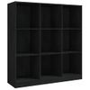 Estantería | Librería | Armario De Libros/divisor De Espacios Madera Pino Negro 104x33,5x110cm Cfw761596