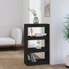 Estantería | Librería | Armario De Libros/divisor De Espacios Madera Pino Negro 60x30x103,5 Cm Cfw761607