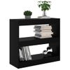 Estantería | Librería | Armario De Libros/divisor De Espacios Negro 80x30x72 Cm Cfw761634