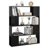 Estantería | Librería | Armario De Libros/divisor De Espacios Negro Brillo 100x24x124 Cm Cfw761636