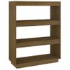 Estantería | Librería | Armario De Libros/divisor Espacio Madera Pino Marrón Miel 80x35x103 Cm Cfw761694