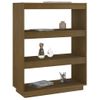 Estantería | Librería | Armario De Libros/divisor Espacio Madera Pino Marrón Miel 80x35x103 Cm Cfw761694